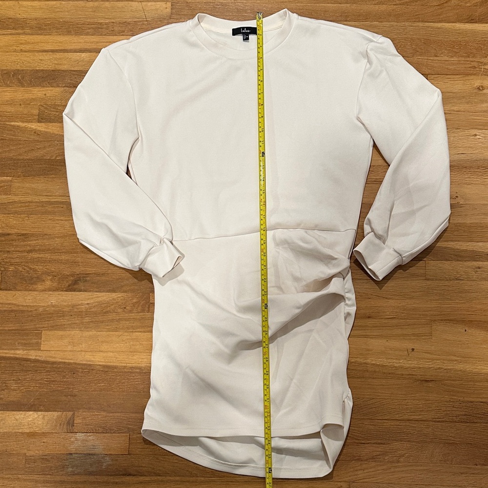 *last chance* Lulus | Women’s White Long Sleeve Dress - Picture 5 of 10